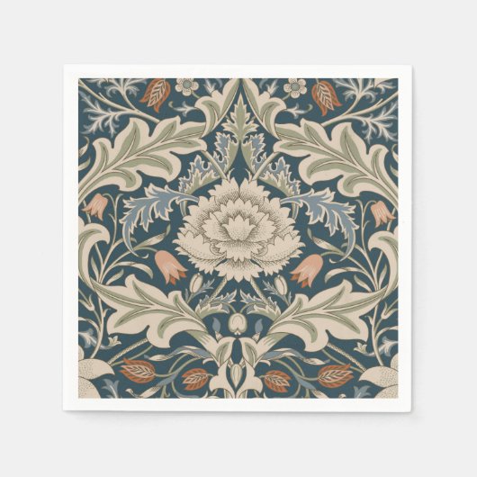 Serviette En Papier William Morris Severn Floral Garden Flower Classic (Devant)