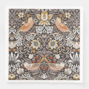 Serviette En Papier William Morris Strawberry Thief Charbon Ocbre