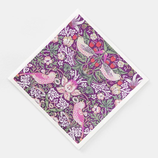 Serviette En Papier William Morris Strawberry Thief Motif (Coin)