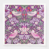 Serviette En Papier William Morris Strawberry Thief Motif (Devant)