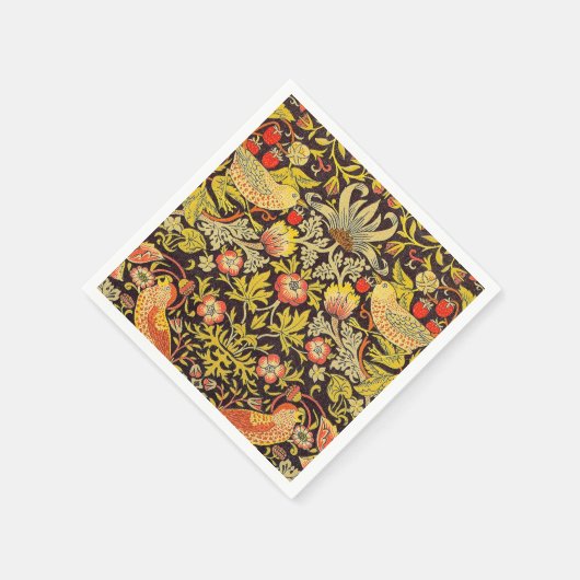 Serviette En Papier William Morris Strawberry Thief Motif (Coin)