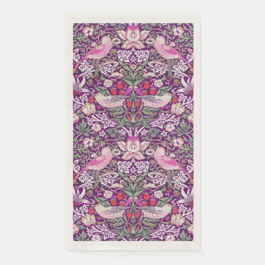 Serviette En Papier William Morris Strawberry Thief Motif Paper Gues (Devant)