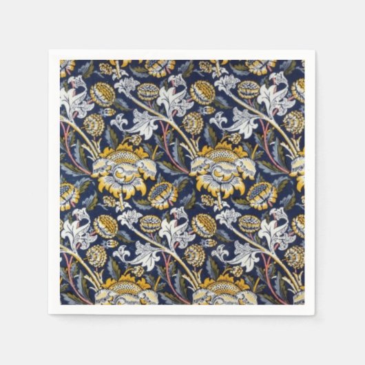 Serviette En Papier William Morris Sunflower Art Nouveau (Devant)