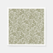 Serviette En Papier William Morris Thistle Sage Green Motif (Devant)