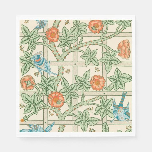 Serviette En Papier William Morris Trellis Victorian Wallpaper (Devant)