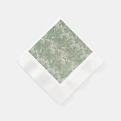 Serviette En Papier William Morris tulip fond textile vert (Coin)