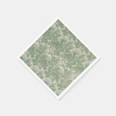 Serviette En Papier William Morris tulip fond textile vert (Coin)