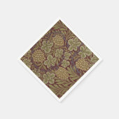 Serviette En Papier William Morris Vine Grappe Rouge Vert Art (Coin)