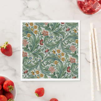 Serviette En Papier William Morris Vintage Beau motif floral
