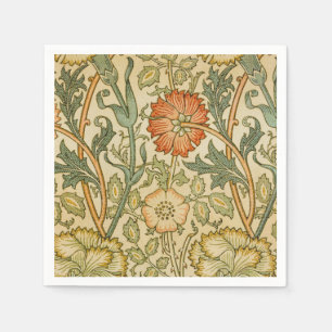 Serviette En Papier William Morris - Vintage rose et Rose