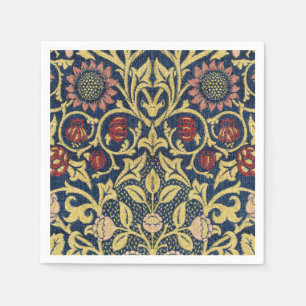 Serviette En Papier William Morris Violet et Ancolie Art
