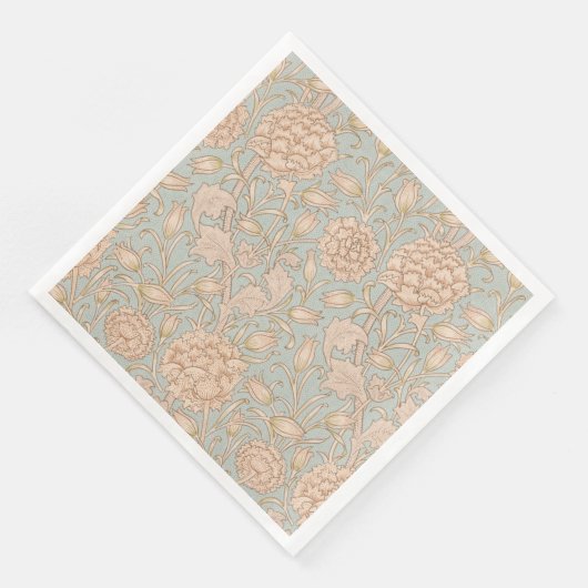 Serviette En Papier William Morris Wild Tulip Fleur Design Floral (Coin)