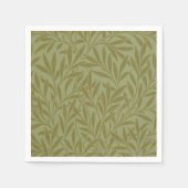 Serviette En Papier William Morris Willow Antique Green Leaf Vine Art (Devant)