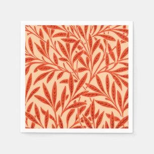 Serviette En Papier William Morris Willow Motif, Mandarin Orange