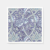 Serviette En Papier William Morris Windrush fleurs bleues (Devant)