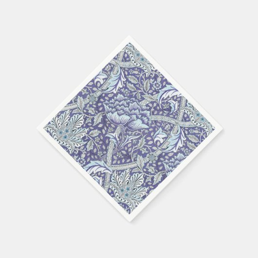 Serviette En Papier William Morris Windrush fleurs bleues (Coin)
