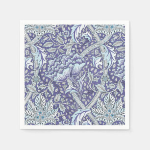 Serviette En Papier William Morris Windrush motif floral bleu