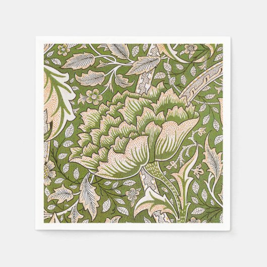 Serviette En Papier William Morris Windrush Motif Floral Classique (Devant)