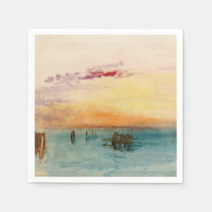 Serviette En Papier William Turner - Le lagon près de Venise au couche