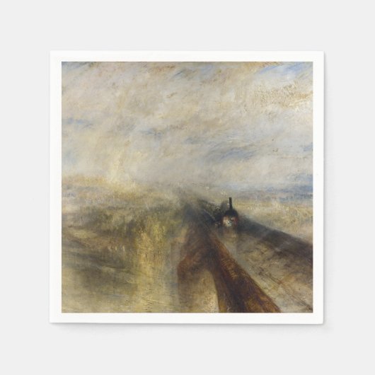 Serviette En Papier William Turner - Pluie, vapeur et vitesse (Devant)