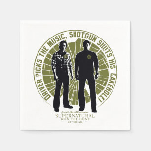 Serviette En Papier Winchester Brothers surnaturel "Shotgun"