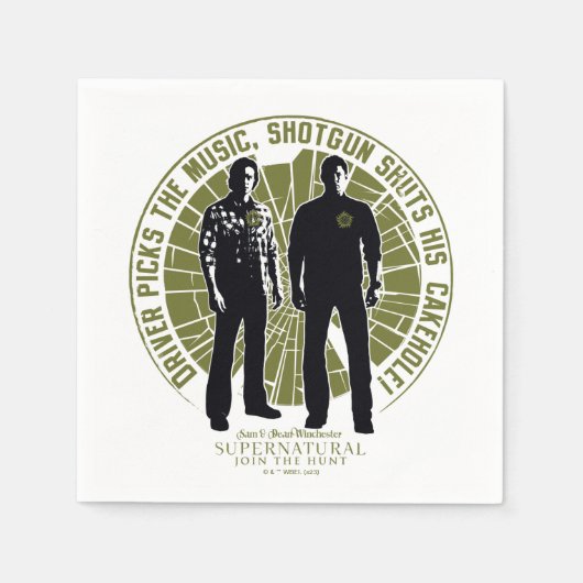 Serviette En Papier Winchester Brothers surnaturel "Shotgun" (Devant)