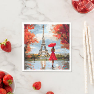 Serviette En Papier Wind Romance Paris Chic Walk