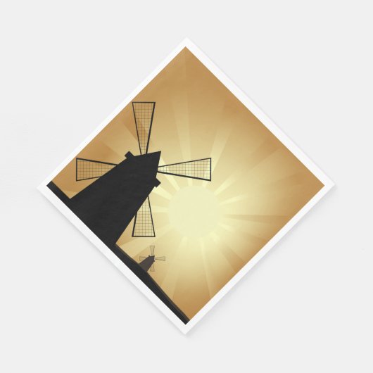Serviette En Papier Windmills Sunrise (Coin)