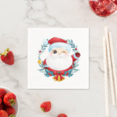 Serviette En Papier Winking Père Noël (En situation)