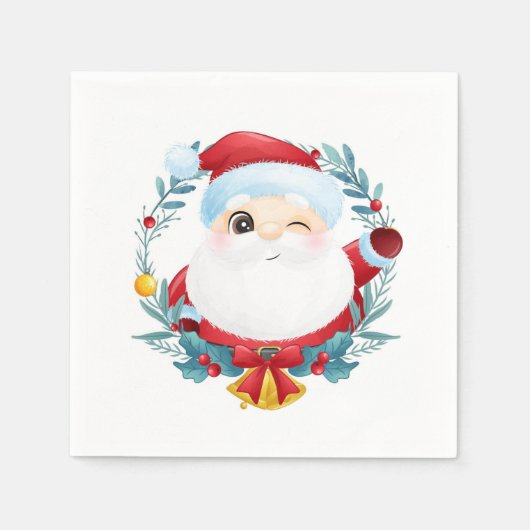 Serviette En Papier Winking Père Noël (Devant)