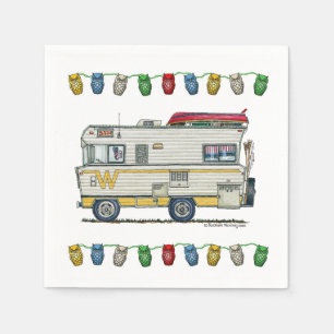 Serviette En Papier WINNEBAGO RV happy camper art print mignon