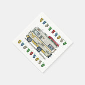 Serviette En Papier WINNEBAGO RV happy camper art print mignon (Coin)