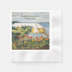 Serviette En Papier Winslow Homer Flower Garden et Bungalow Bermudes
