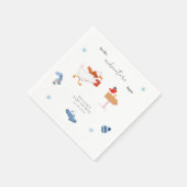 Serviette En Papier Winter Blue Adventure commence Baby shower (Coin)
