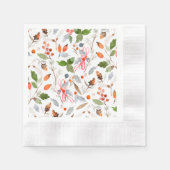Serviette En Papier Winter Botanical Berries & Foliage Holiday (Devant)