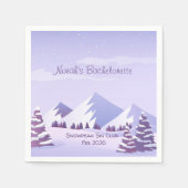 Serviette En Papier Winter Mountain Bachelorette Weekend Custom  (Devant)