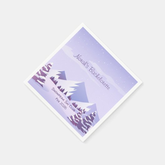 Serviette En Papier Winter Mountain Bachelorette Weekend Custom  (Coin)