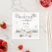 Serviette En Papier Winter Onederland 1er anniversaire fête (En situation)