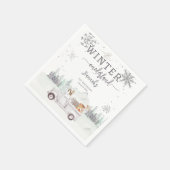 Serviette En Papier Winter Onederland 1er anniversaire fête (Coin)