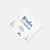 Serviette En Papier Winter Onederland 1er Anniversaire Papier de fête  (Coin)