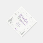 Serviette En Papier Winter Onederland 1er Anniversaire Papier de fête  (Coin)