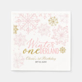 Serviette En Papier Winter Onederland 1st Birthday (Devant)