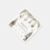Serviette En Papier Winter Onederland Party Napkin (Coin)