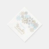 Serviette En Papier Winter Onederland premier anniversaire Snowflake N (Coin)