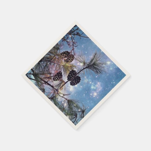 Serviette En Papier Winter Pine Cones (Coin)