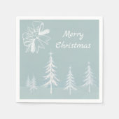 Serviette En Papier Winter Scene Snowy Forest Christmas  (Devant)