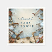Serviette En Papier Winter Sports Baby Shower (Devant)