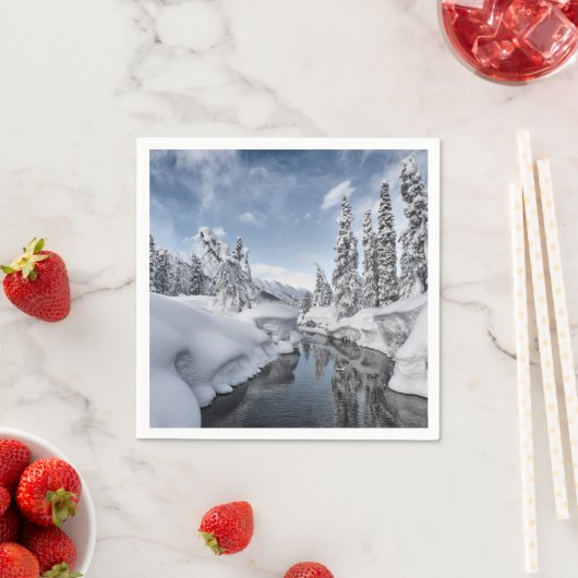 Serviette En Papier Winter Wonderland (En situation)