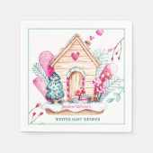 Serviette En Papier Winter Wonderland Baby Shower (Devant)