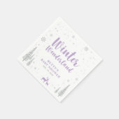 Serviette En Papier Winter Wonderland Baby shower neige papier Napkin (Coin)